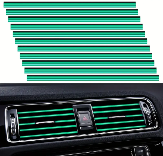 Klima Izgara Dekoratif Şerit Krom Yeşil