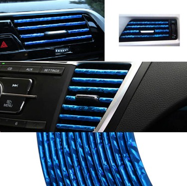 Klima Izgara Dekoratif Şerit Sedefli Mavi