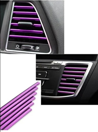 Klima Izgara Dekoratif Şerit Krom Mor